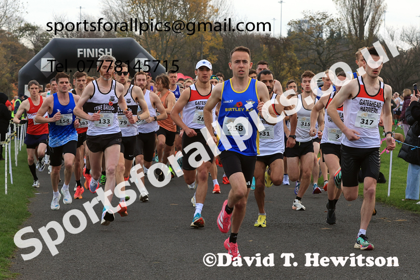 Mens and Womens 2025 Heaton Memorial 10k Road Race, Newcastle Town Moor, Sunday, November 9th. Photo: David T. Hewitson/Sports for All Pics